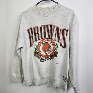 1993 Cleveland Browns Grey Vintage Crewneck Sweatshirt, Pit To Pit 22"
